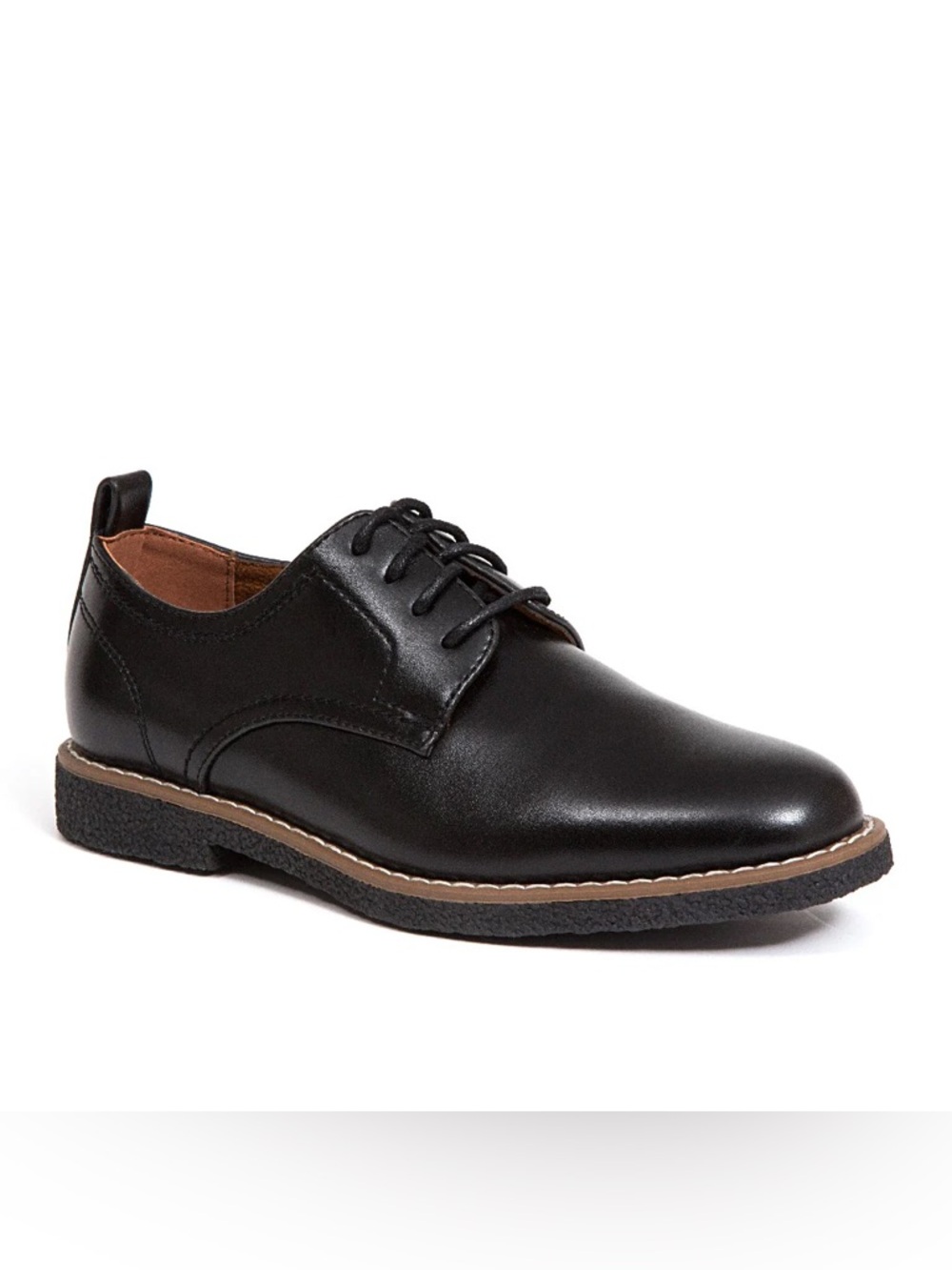 Deer Stags Boys Zander Black Lace-Up Dress Shoes Size 5